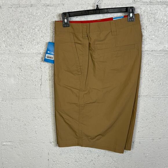 Columbia Men's Washed Out 10" Cotton Shorts, Crouton dark tan, 42W - Picture 2 of 5
